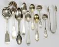 121241 AMERICAN COIN SILVER FLATWARE 19TH C