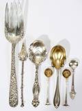 121239 STERLING SERVING UTENSILS 7 EARLY 20TH C
