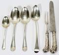121238 GEORGIAN  VICTORIAN STERLING SPOONS FORK 