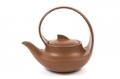 Chinese Yixing Teapot w Arcing Handle Marked