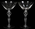 120089 CRYSTAL CHAMPAGNE GLASSES MID 20TH C