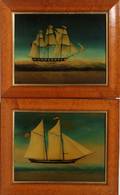110159 REVERSE PAINTED GLASS PICTURES TWO 10 X 13