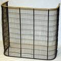 110145 METAL  BRASS CURVED FIREPLACE SCREEN H 30