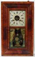 102195 TERRY  ANDREWS ROSEWOOD EGLOAISE CLOCK 19TH C