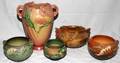 101286 ROSEVILLE POTTERY VASES  PLANTERS FIVE