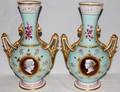 091225 ENGLISH PORCELAIN VASES 19TH C PAIR