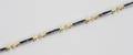 121238 4CT SAPPHIRE  80 CT DIAMOND 2 TONE BRACELET