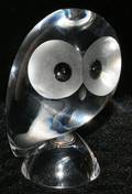 121235 STEUBEN GLASS OWL  8065 H 5 12