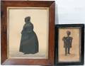 121248 SILHOUETTES ON PAPER WITH GOLD ACCENTS 19TH C