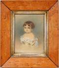 121247 ENGLISH HAND PAINTED PORTRAIT MINIATURE H 5