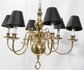 120152 BRASS SIX LIGHT CHANDELIER DIA 24