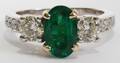 012218 145CT EMERALD  DIAMOND RING