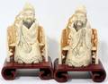 011259 CHINESE IVORY EMPERORS PAIR H 5 34