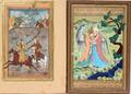 010196 PERSIAN GOUACHE MINIATURES 2 19TH C