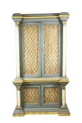French Polychrome Gilt Metal Mounted Bibliotheque
