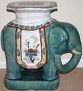 121300 CHINESE POTTERY ELEPHANT FORM GARDEN SEAT