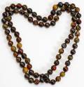 121266 POLISHED STONE BEAD NECKLACE L 17 12