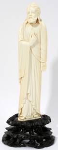 120127 CARVED IVORY RELIGIOUS MALE FIGURE H 7