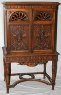 112232 BELGIAN CARVED CABINET H 61