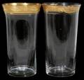111279 FIRED GOLD EMBOSSED HIGH BALL GLASSES SIX