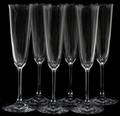111273 BACCARAT CRYSTAL CHAMPAGNE FLUTES 6 H 9 12