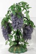 111282 VENETIAN GLASS LAMP WITH GRAPE BUNCH MOTIF
