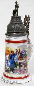 110194 GERMAN REGIMENTAL BEER STEIN C1910 H 11