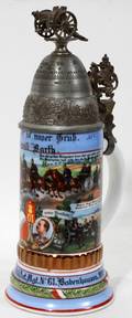 110191 GERMAN FIELD ARTILLERY REGIMENTAL BEER STEIN