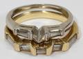 101309 DIAMOND RING GUARDS 18KT YELLOW GOLD PLATINUM