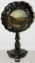 092199 AMERICAN TILT TOP TABLE 19TH C H 26 12