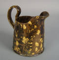 American redware pitcher 19th c