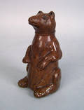 Pennsylvania redware bear bank 19th c