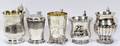 091252 AMERICAN COIN SILVER MUGS 19TH C FIVE