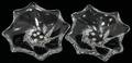 121302 BACCARAT LEAF FORM CRYSTAL DISHES CONTEMPORARY