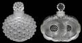 121282 LALIQUE DEUX FLEURS CACTUS CRYSTAL BOTTLES