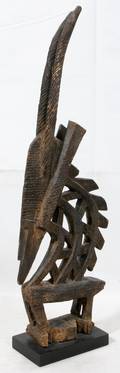 120190 BAMBARA AFRICANCARVED WOOD TJIWARA HEADDRESS