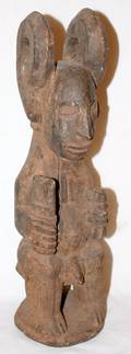 120186 CARVED WOOD MALE CEREMONIAL MASK FROM BENIN