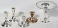 120164 STERLING CANDLESTICKS 4  A COMPOTE H 35