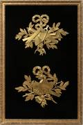 020263 FRENCH BRONZE ORMOLU 37 X 27 MATTED  FRAMED