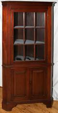 020249 MAHOGANY CORNER CABINET H 74 W 38