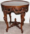 020242 CARVED ITALIAN NEOCLASSIC TABLE H 30 DIA 27