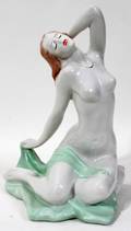 012260 AQUINCUN HUNGARIAN PORCELAIN NUDE H 9 12