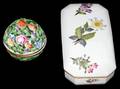 012257 HEREND PORCELAIN COVERED BOX  PIERCED BOX