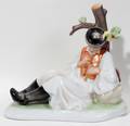 012254 ZSOLNAY PORCELAIN SHEPHERD WITH FLUTE H 7 12