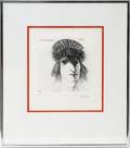 011312 LEONARD BASKIN ETCHING 1978 8 X 9