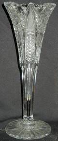 120170 CUT CRYSTAL TRUMPET VASE H 12