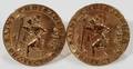 111314 14KT GOLD CUFF LINKS PAIR DIA 78
