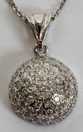110232 14KT WHITE GOLD  150CT DIAMOND PENDANT L 17