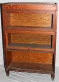110222 WIDMAN OAK BARRISTER BOOKCASE C1920 H 52