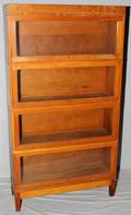 110223 OAK BARRISTER BOOK CASE C 1930 H 62 W 34